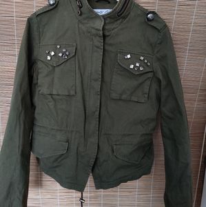 Large camo green celebrity pink jacket